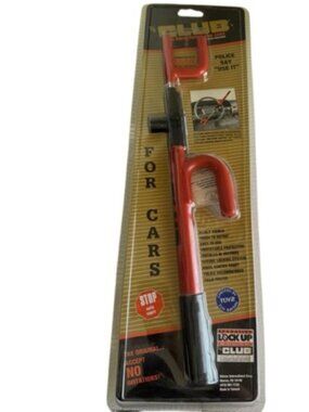Vintage The Club Vehicle Car Anti Theft Steering Lock Device Model 1000 Red New